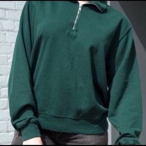 brandy forest green zip up